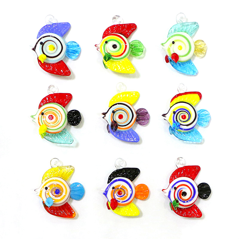 Marine Aquarium Orp - Colorful Mini Tropical Fish Glass Pendant