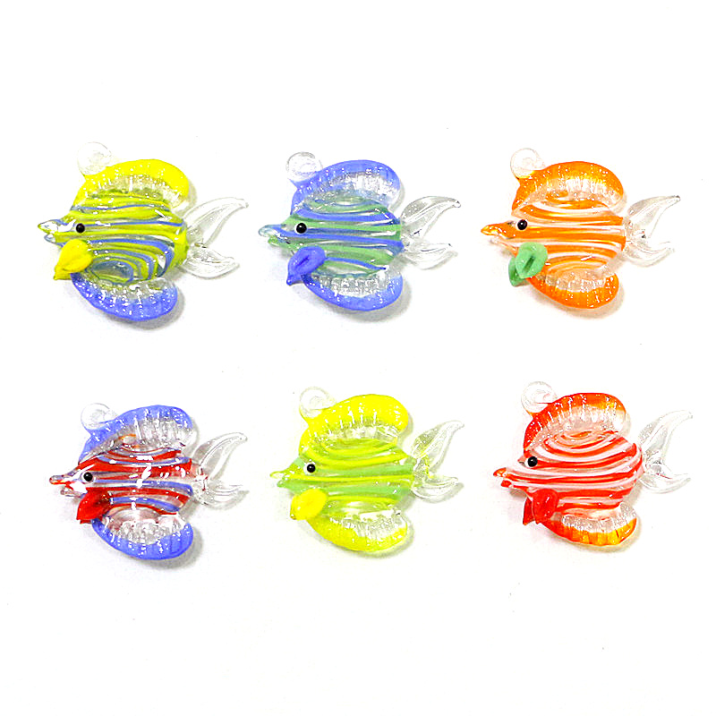 Marine Aquarium Orp - 2Pcs Mini Marine Fish Figurine Glass