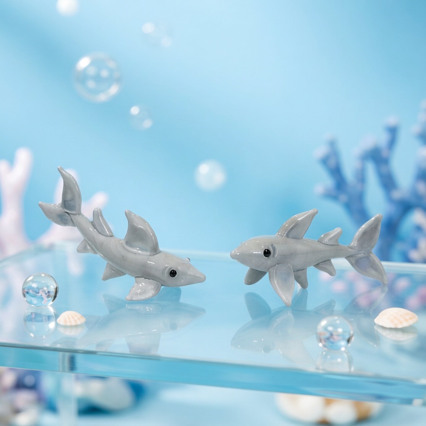 Handmade Mini Glass Shark Figu - огляд і ціна Marine Aquarium Orp