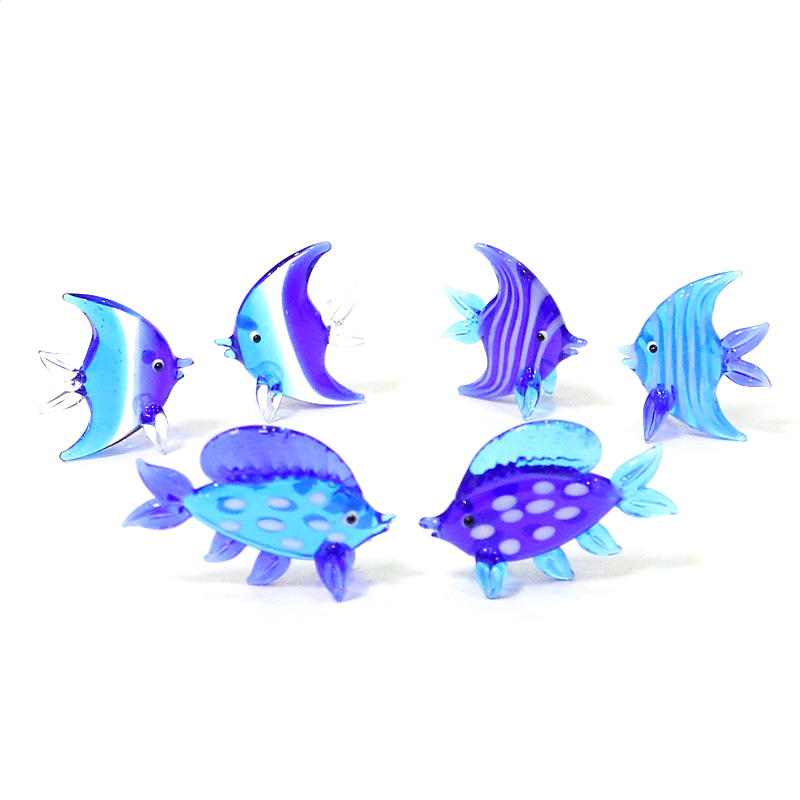 2Pcs Blue Murano Glass Sea Fis - огляд і ціна Marine Aquarium Orp